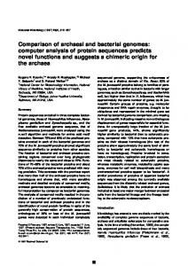 Comparison of archaeal and bacterial genomes: computer analysis of ...