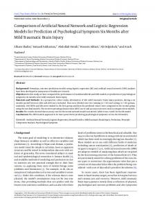 Comparison of Artificial Neural Network and Logistic Regression