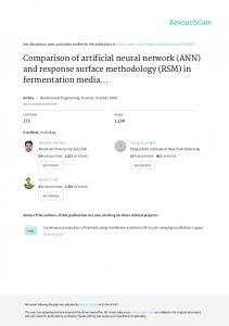 Comparison of artificial neural network (ANN) and