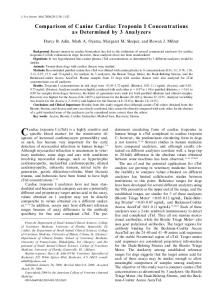 Comparison of Canine Cardiac Troponin I ... - Wiley Online Library