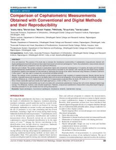 Comparison of Cephalometric Measurements