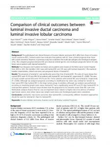 Comparison of clinical outcomes between luminal ... - Semantic Scholar