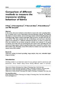 Comparison of different methods to measure the