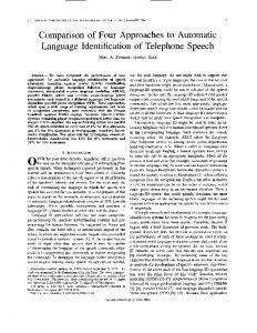 Comparison of: Four Approaches to Automatic Language Identification ...