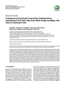 Comparison of Functional Connectivity Estimated from Concatenated ...