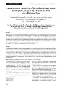 Comparison of in vitro activity of five antifungal agents ... - SciELO