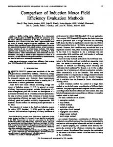 Comparison of Induction Motor Field Efficiency ... - IEEE Xplore