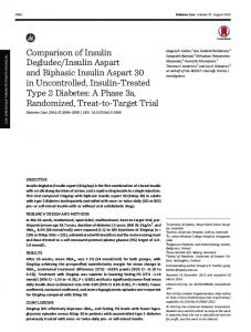 Comparison of Insulin Degludec/Insulin Aspart and ... - Diabetes Care