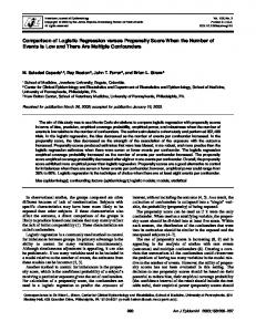 Comparison of Logistic Regression versus