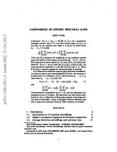 Comparison of metric spectral gaps