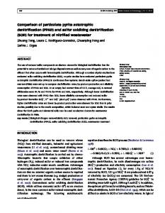 Comparison of particulate pyrite autotrophic denitrification (PPAD) and ...