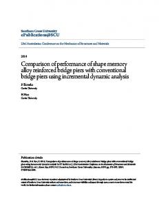 Comparison of performance of shape memory alloy reinforced bridge ...