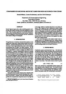 COMPARISON OF RECEIVER ARCHITECTURES