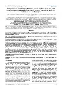 Comparison of rose bengal plate test, serum agglutination test, and