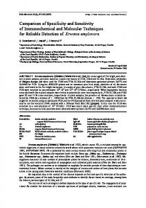 Comparison of Specificity and Sensitivity of ...