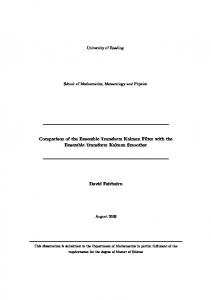 Comparison of the Ensemble Transform Kalman Filter with ... - CiteSeerX