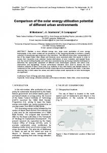 Comparison of the solar energy utilisation potential of ... - CiteSeerX