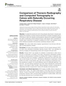 comparison of Thoracic radiograph y and computed Tomography in ...