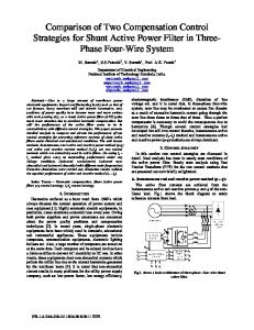 Comparison of Two Compensation Control Strategies for Shunt Active ...