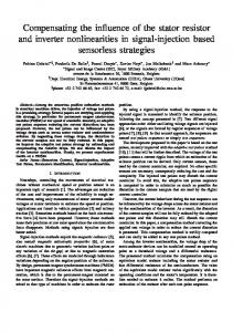 Compensating the influence of the stator resistor and inverter ... - SIC