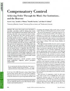 Compensatory Control