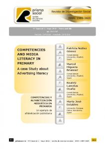 Competencies and media literacy in primary