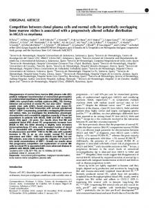 Competition between clonal plasma cells and normal cells for ... - Nature