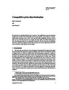 Competitive price discrimination