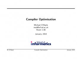 Compiler Optimisation