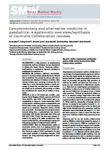 Complementary and alternative medicine in