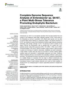 Complete Genome Sequence Analysis of