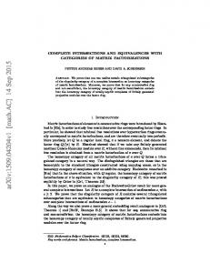 Complete intersections and equivalences with categories of matrix ...