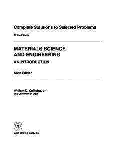 Complete Solutions to Selected Problems