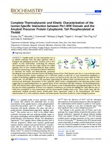 Complete Thermodynamic and Kinetic ... - ACS Publications