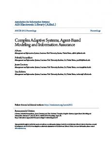 Complex Adaptive Systems, Agent-Based Modeling and ... - CiteSeerX