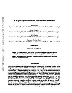 Complex dynamics in double-diffusive convection