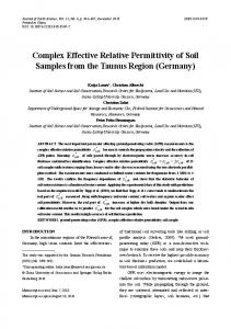 Complex effective relative permittivity of soil samples from the taunus ...