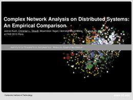 Complex Network Analysis on Distributed Systems