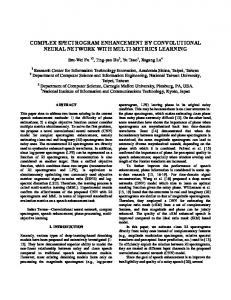 complex spectrogram enhancement by convolutional neural network ...