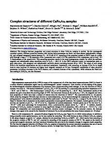 Complex structures of different CaFe2As2 samples - arXiv