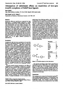 complexes of Schiff base ligands - Springer Link