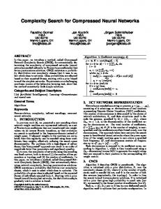 Complexity Search for Compressed Neural Networks - idsia