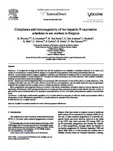 Compliance and immunogenicity of two hepatitis B ... - Semantic Scholar