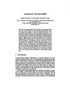 Component Interoperability - CiteSeerX