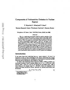 Components of Antineutrino Emission in Nuclear Reactor