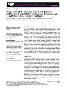 Components of the endocannabinoid and ... - Wiley Online Library