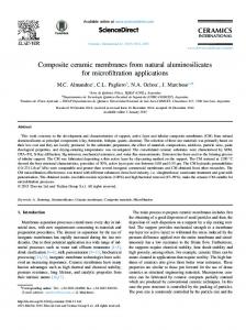 Composite ceramic membranes from natural