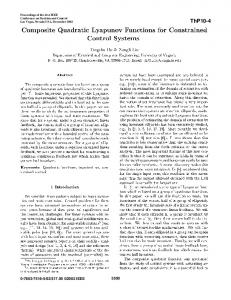 Composite Quadratic Lyapunov Functions for Constrained ... - CiteSeerX