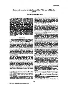 Compound material for injection molded PEM fuel cell bipolar plates