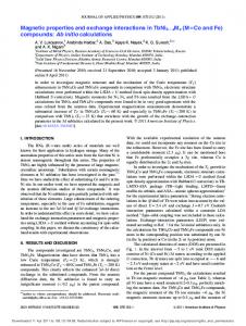 compounds: Ab initio calculations